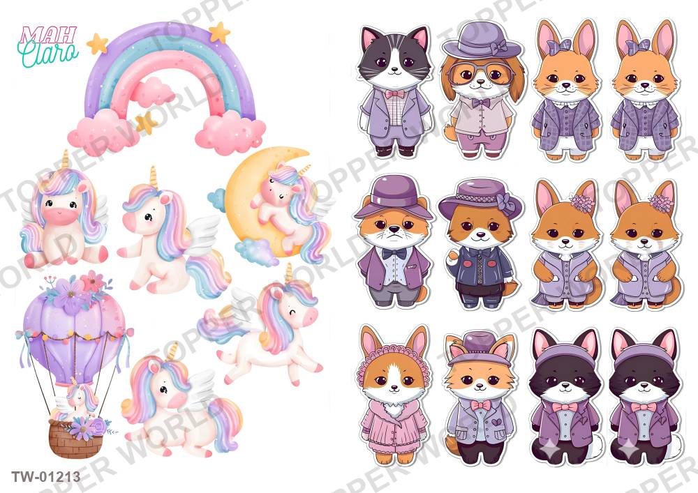 Animals Topper Sheet 45 – A4 topper sheet