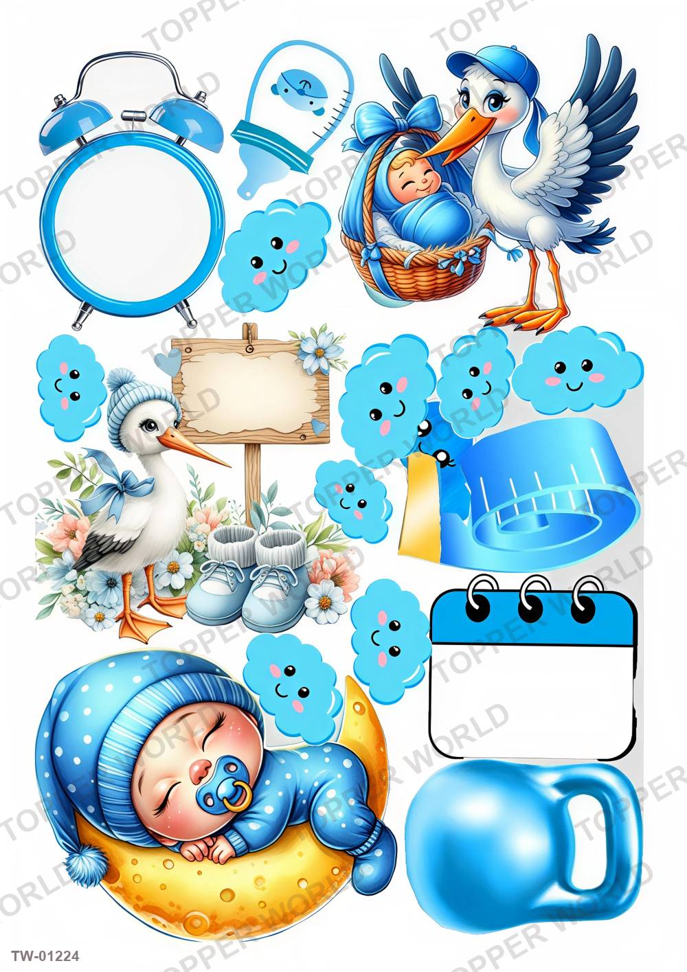 Little Boy Topper Sheet 45 – A4 topper sheet