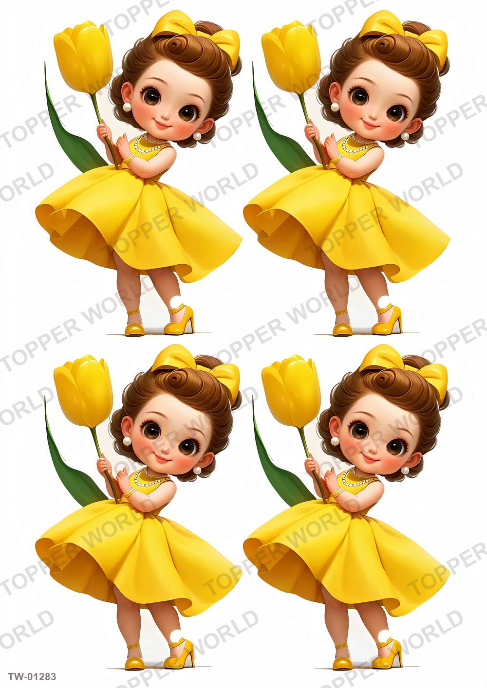 Little Girl Topper Sheet 50 – A4 topper sheet