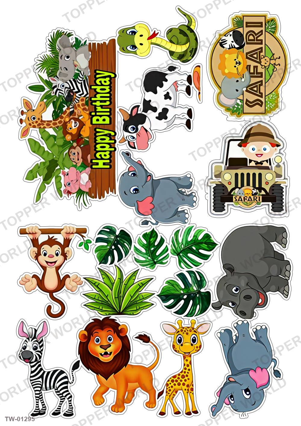 Animals Topper Sheet 52 – A4 topper sheet
