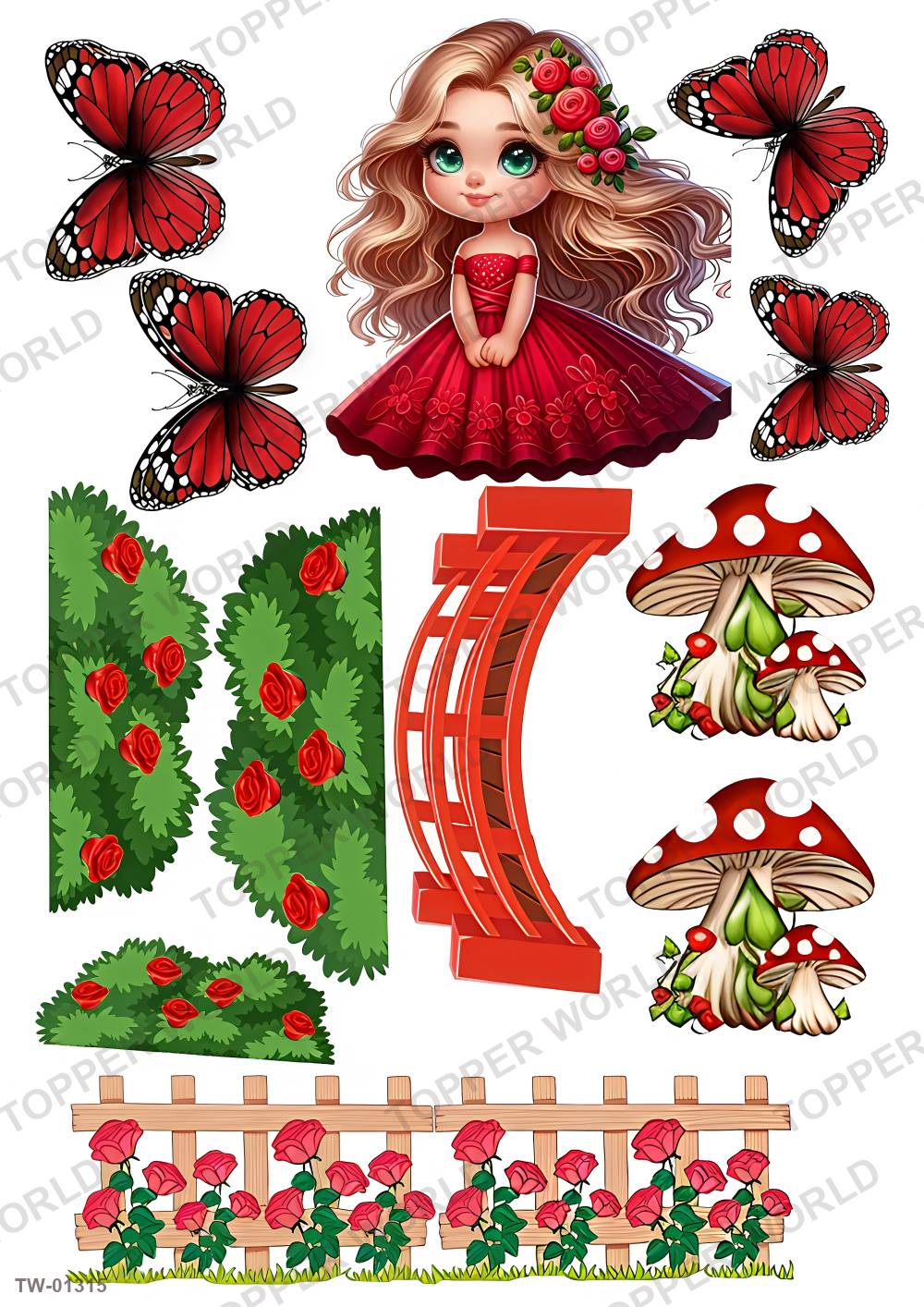 Little Girl Topper Sheet 52 – A4 topper sheet