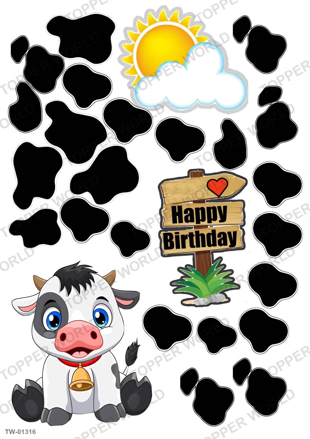 Animals Topper Sheet 54 – A4 topper sheet