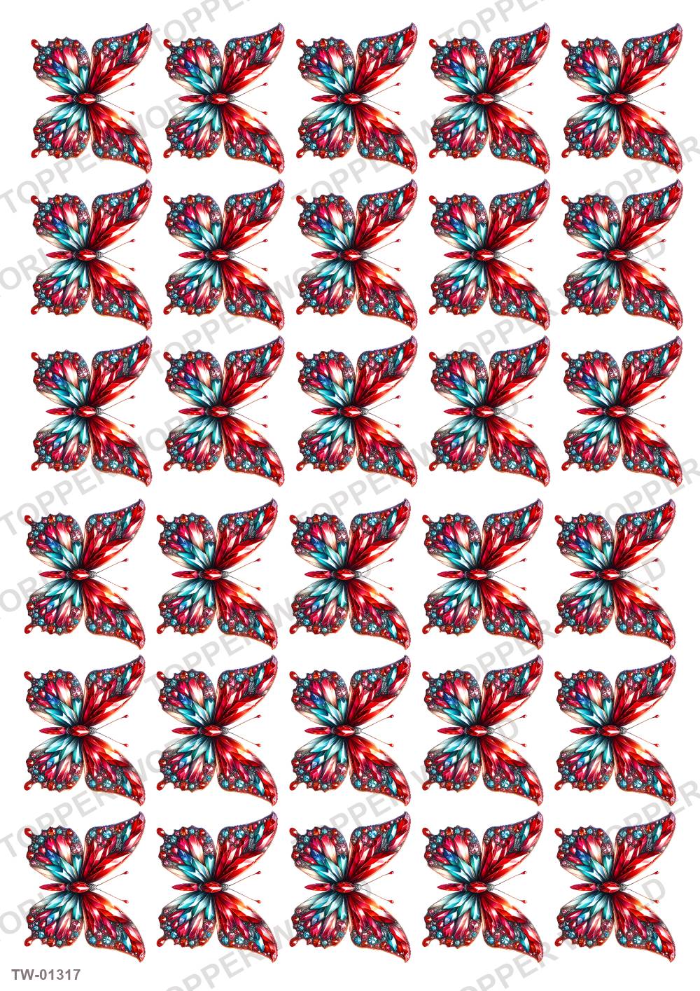 Butterfly Topper Sheet 54 – A4 topper sheet