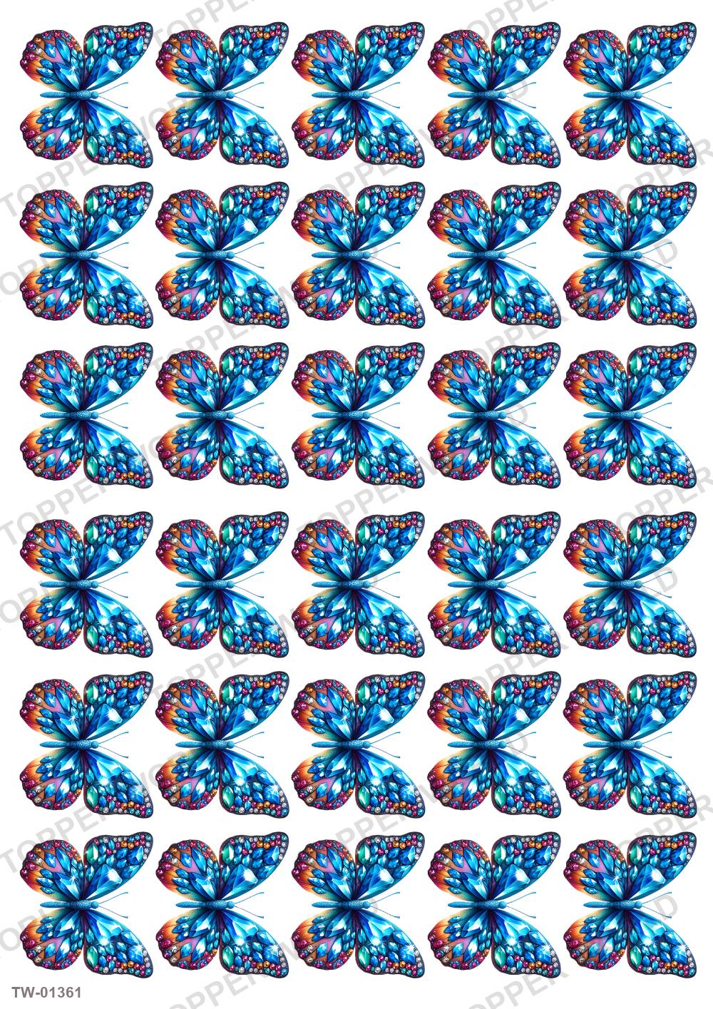 Butterfly Topper Sheet 58 – A4 topper sheet