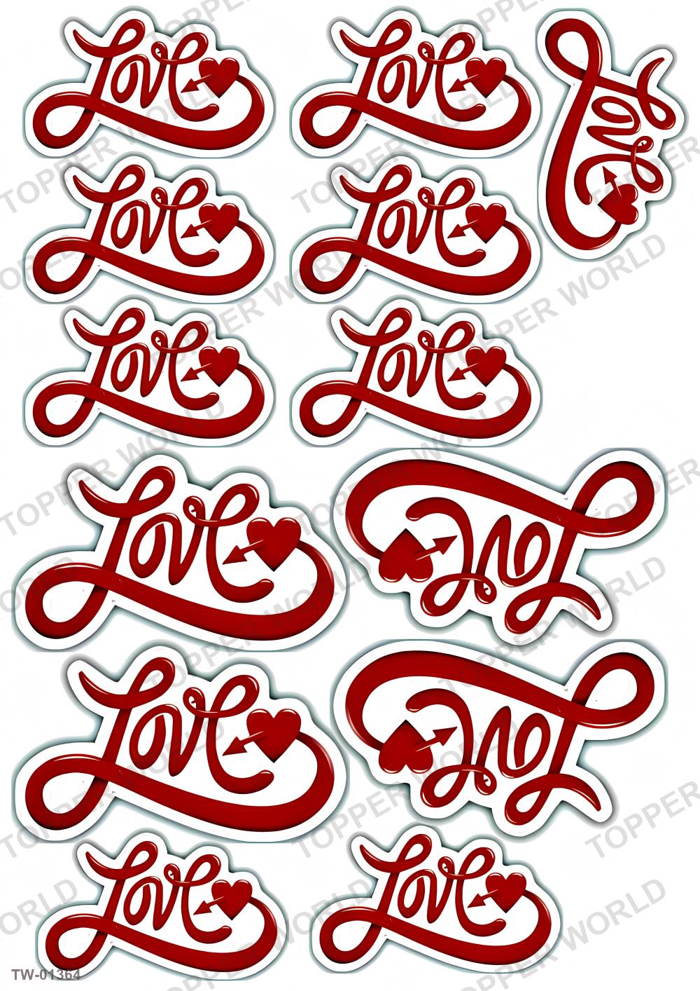 Love Topper Sheet 58 – A4 topper sheet