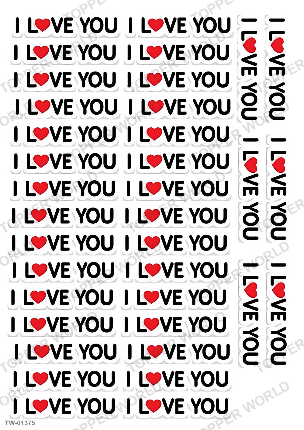 Love Topper Sheet 59 – A4 topper sheet