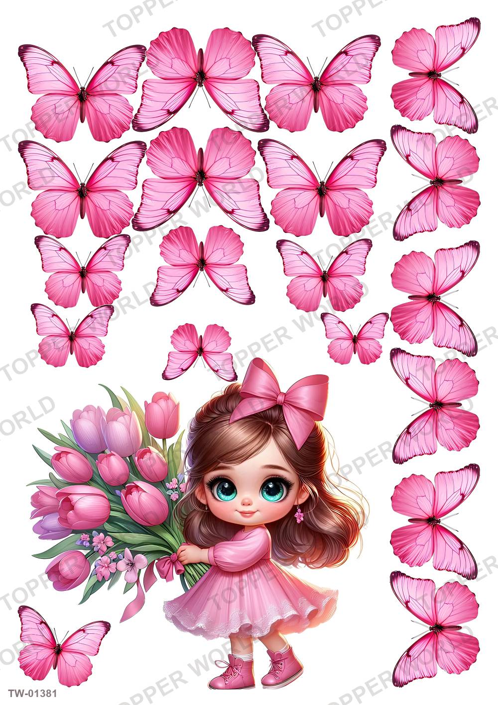 Little Girl Topper Sheet 58 – A4 topper sheet