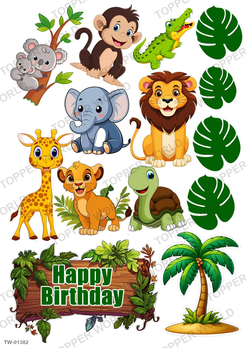 Animals Topper Sheet 60 – A4 topper sheet