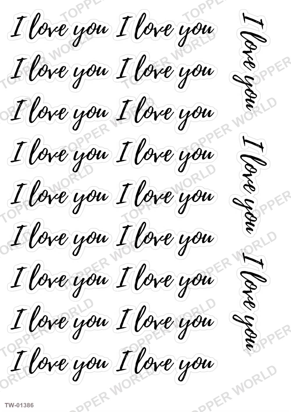 Love Topper Sheet 60 – A4 topper sheet