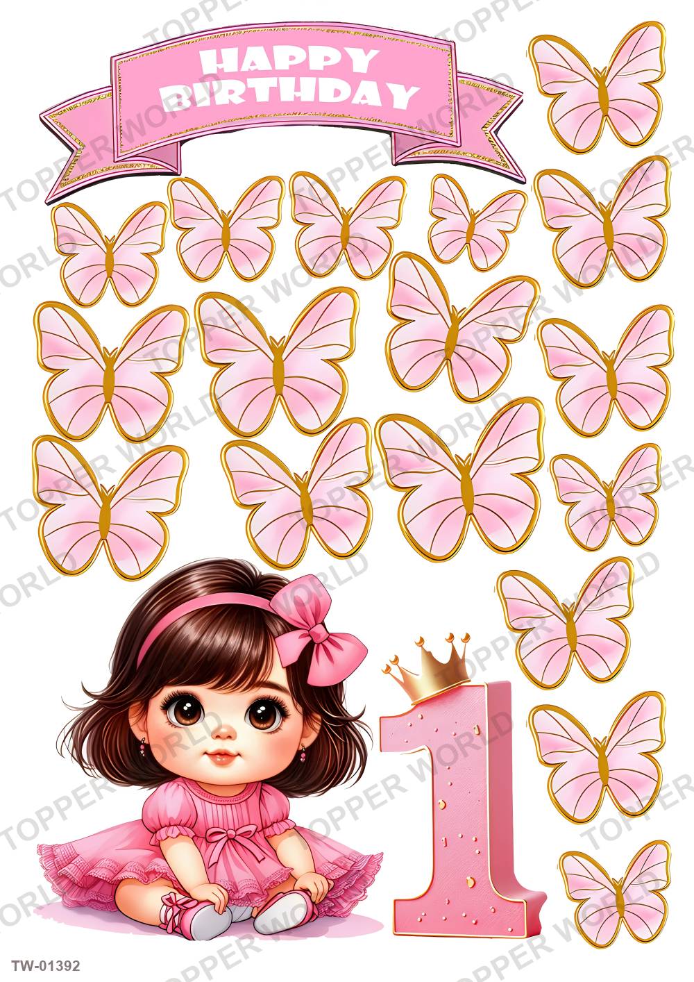 Little Girl Topper Sheet 59 – A4 topper sheet