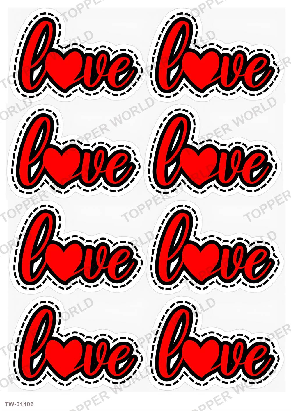 Love Topper Sheet 62 – A4 topper sheet