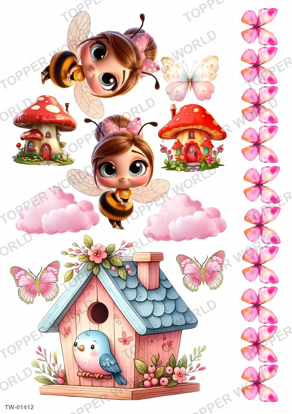 Little Girl Topper Sheet 61 – A4 topper sheet