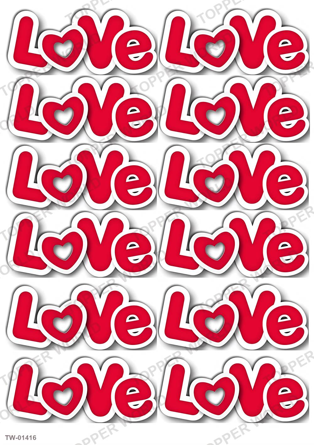 Love Topper Sheet 63 – A4 topper sheet