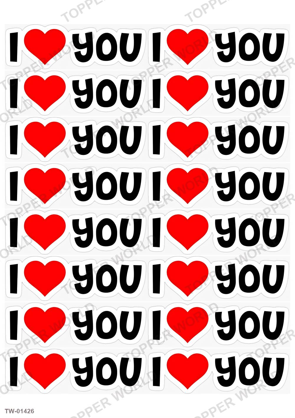 Love Topper Sheet 64 – A4 topper sheet
