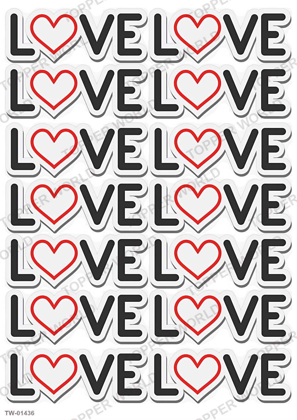 Love Topper Sheet 65 – A4 topper sheet