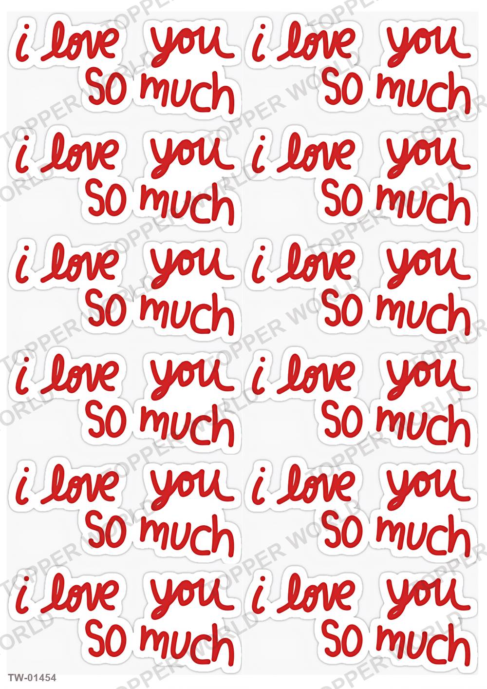 Love Topper Sheet 67 – A4 topper sheet