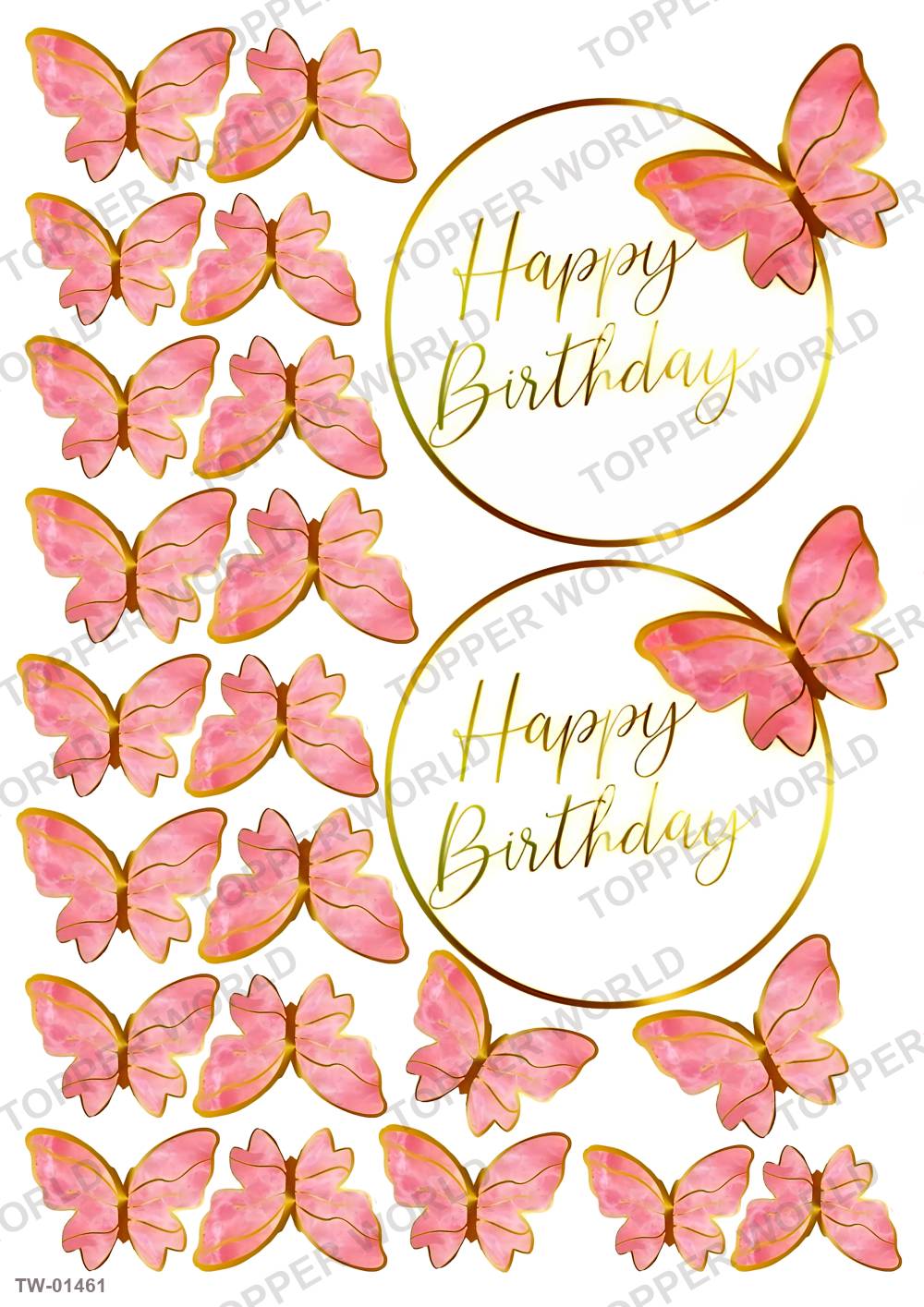 Butterfly Topper Sheet 68 – A4 topper sheet