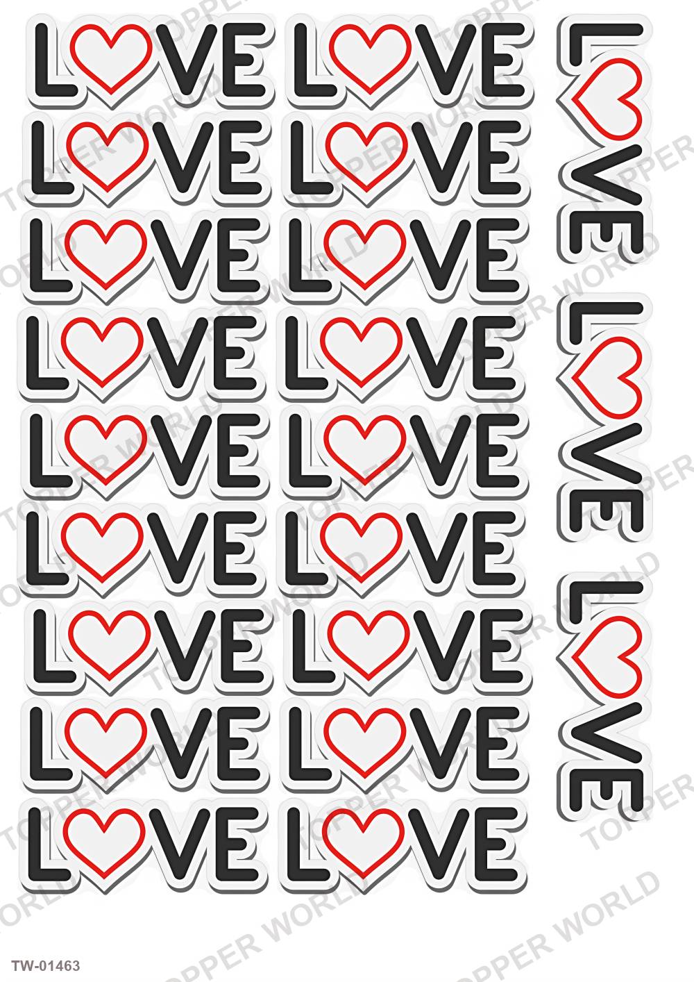 Love Topper Sheet 68 – A4 topper sheet