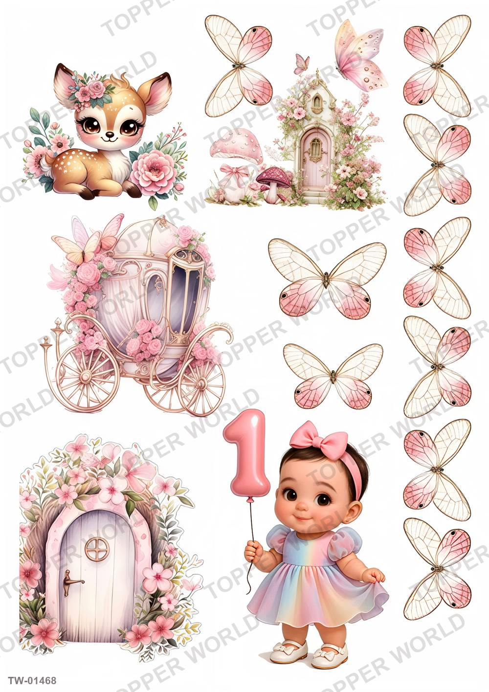 Little Girl Topper Sheet 67 – A4 topper sheet