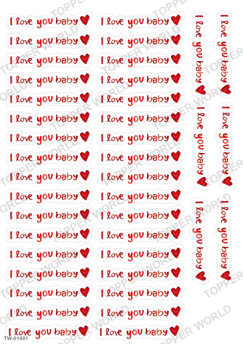 Love Topper Sheet 70 – A4 topper sheet