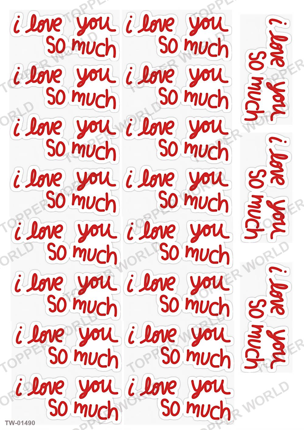 Love Topper Sheet 71 – A4 topper sheet