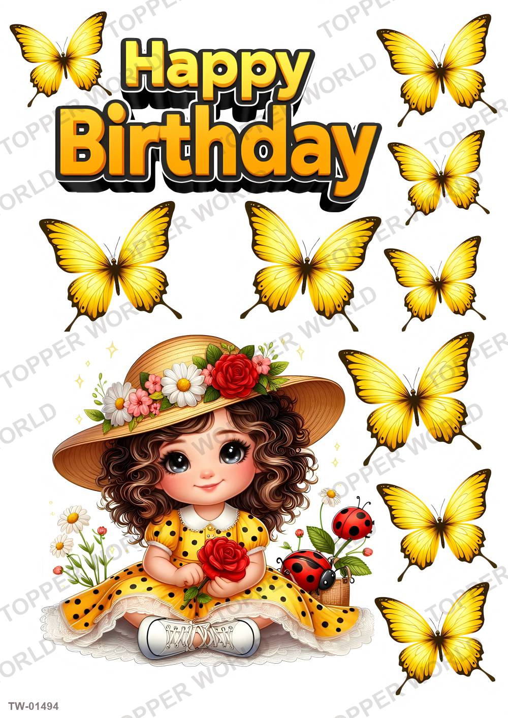 Little Girl Topper Sheet 70 – A4 topper sheet