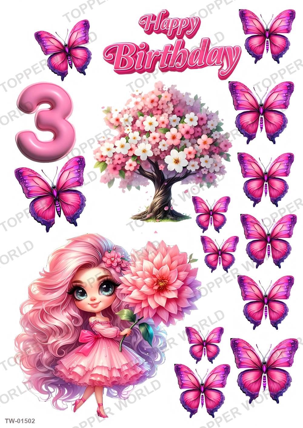 Little Girl Topper Sheet 71 – A4 topper sheet