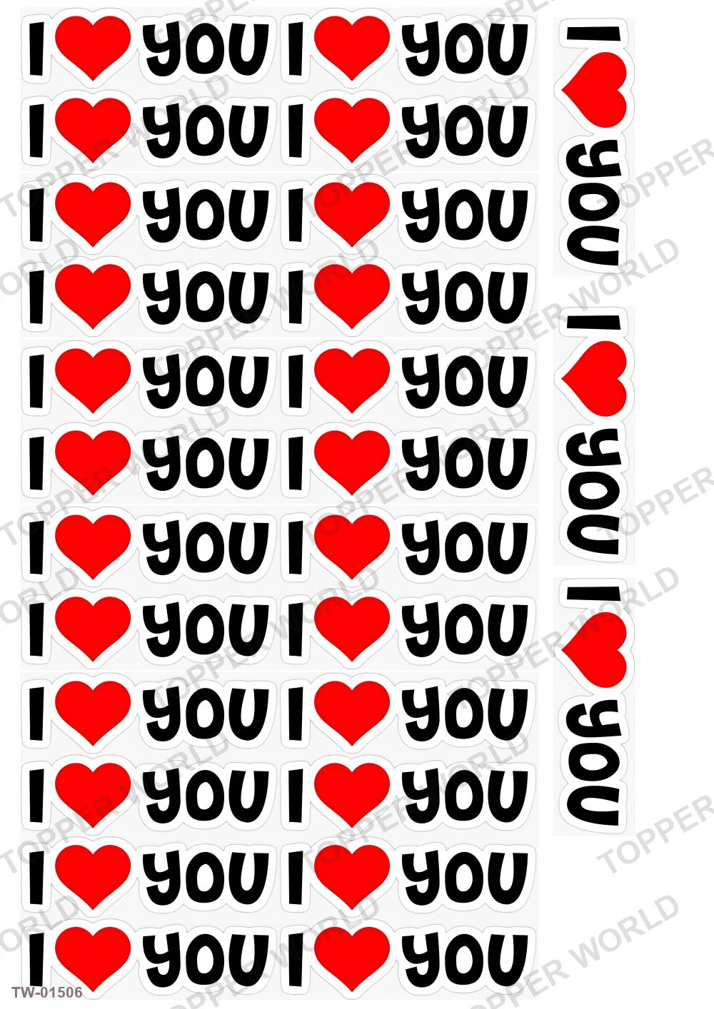 Love Topper Sheet 73 – A4 topper sheet