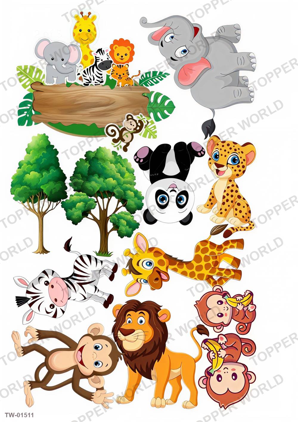 Animals Topper Sheet 74 – A4 topper sheet