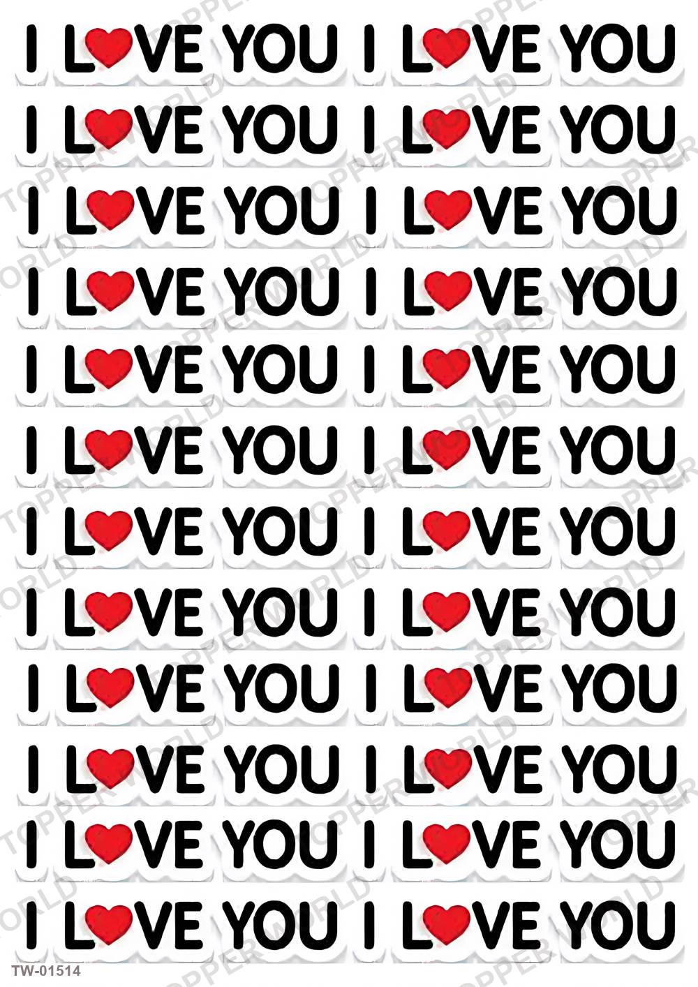 Love Topper Sheet 74 – A4 topper sheet