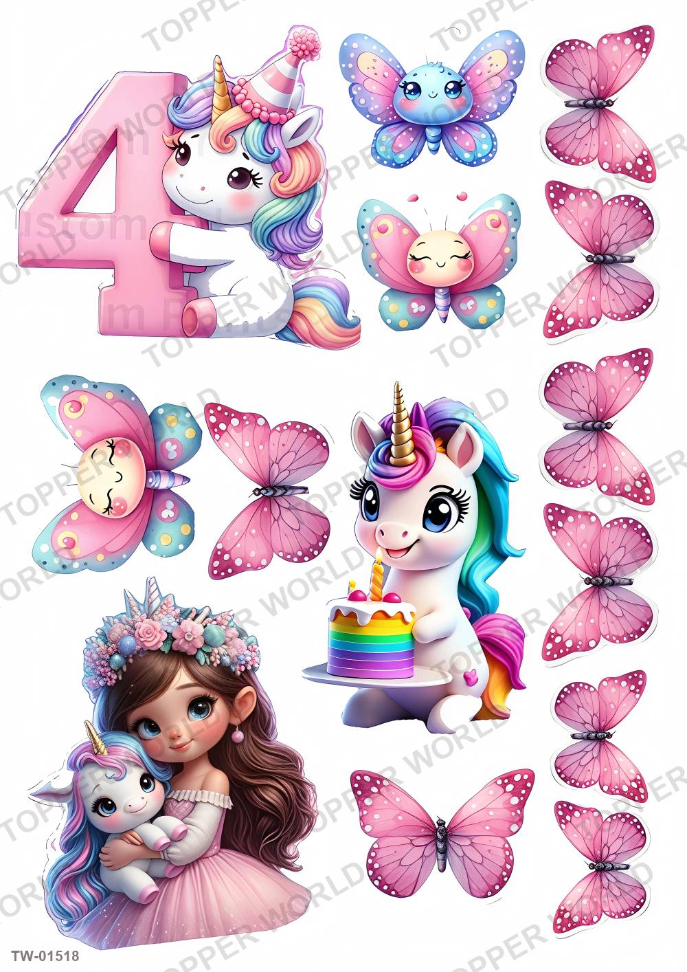Little Girl Topper Sheet 73 – A4 topper sheet