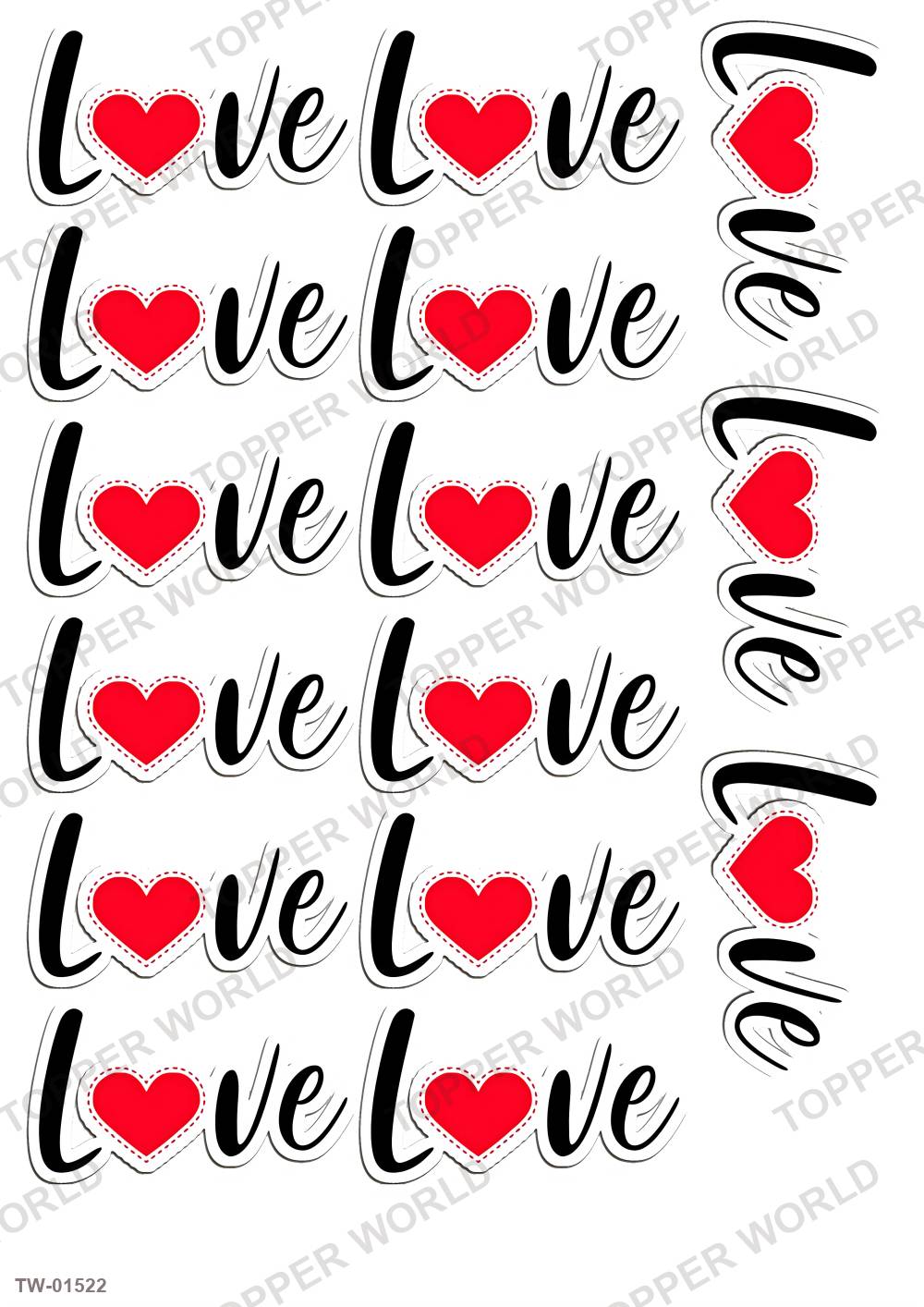 Love Topper Sheet 75 – A4 topper sheet