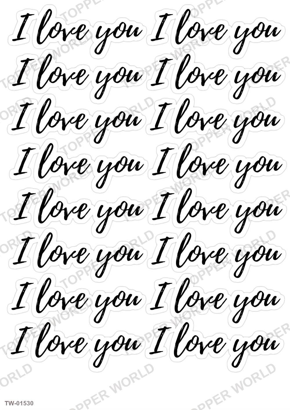 Love Topper Sheet 76 – A4 topper sheet