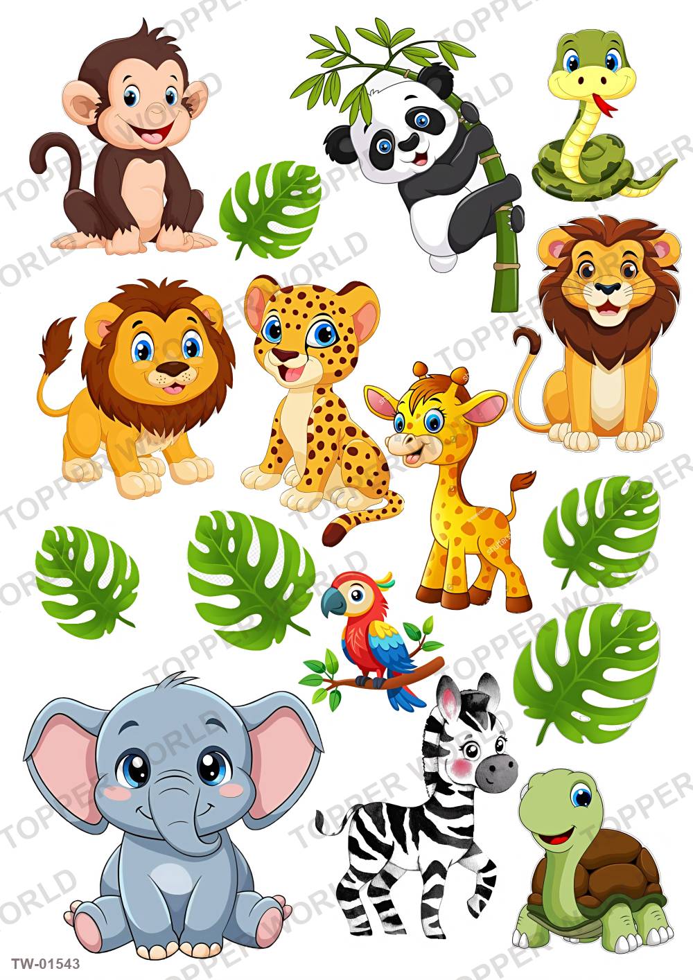 Animals Topper Sheet 78 – A4 topper sheet