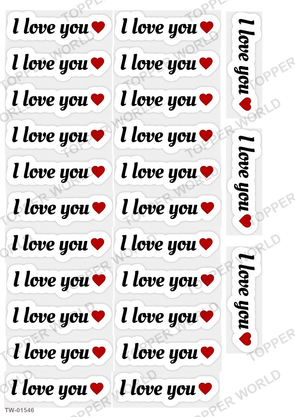 Love Topper Sheet 78 – A4 topper sheet