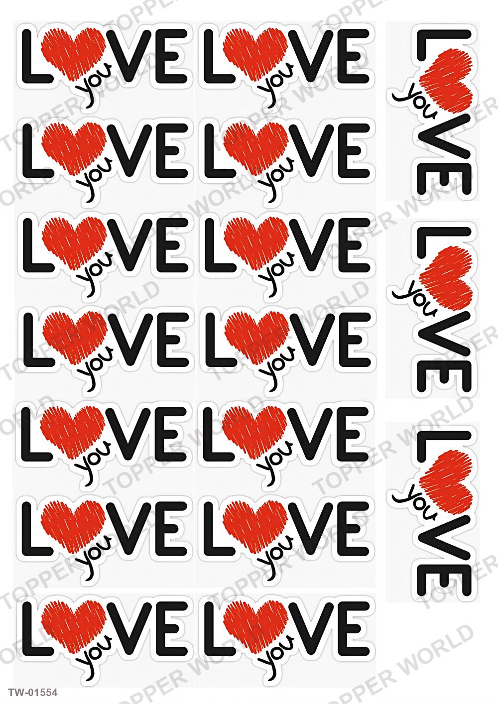 Love Topper Sheet 79 – A4 topper sheet