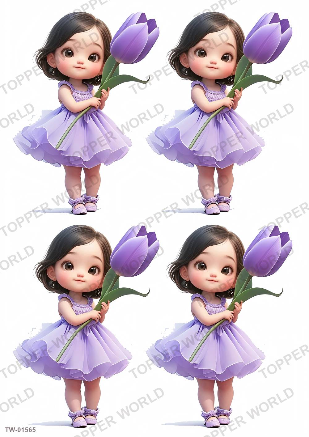 Little Girl Topper Sheet 79 – A4 topper sheet