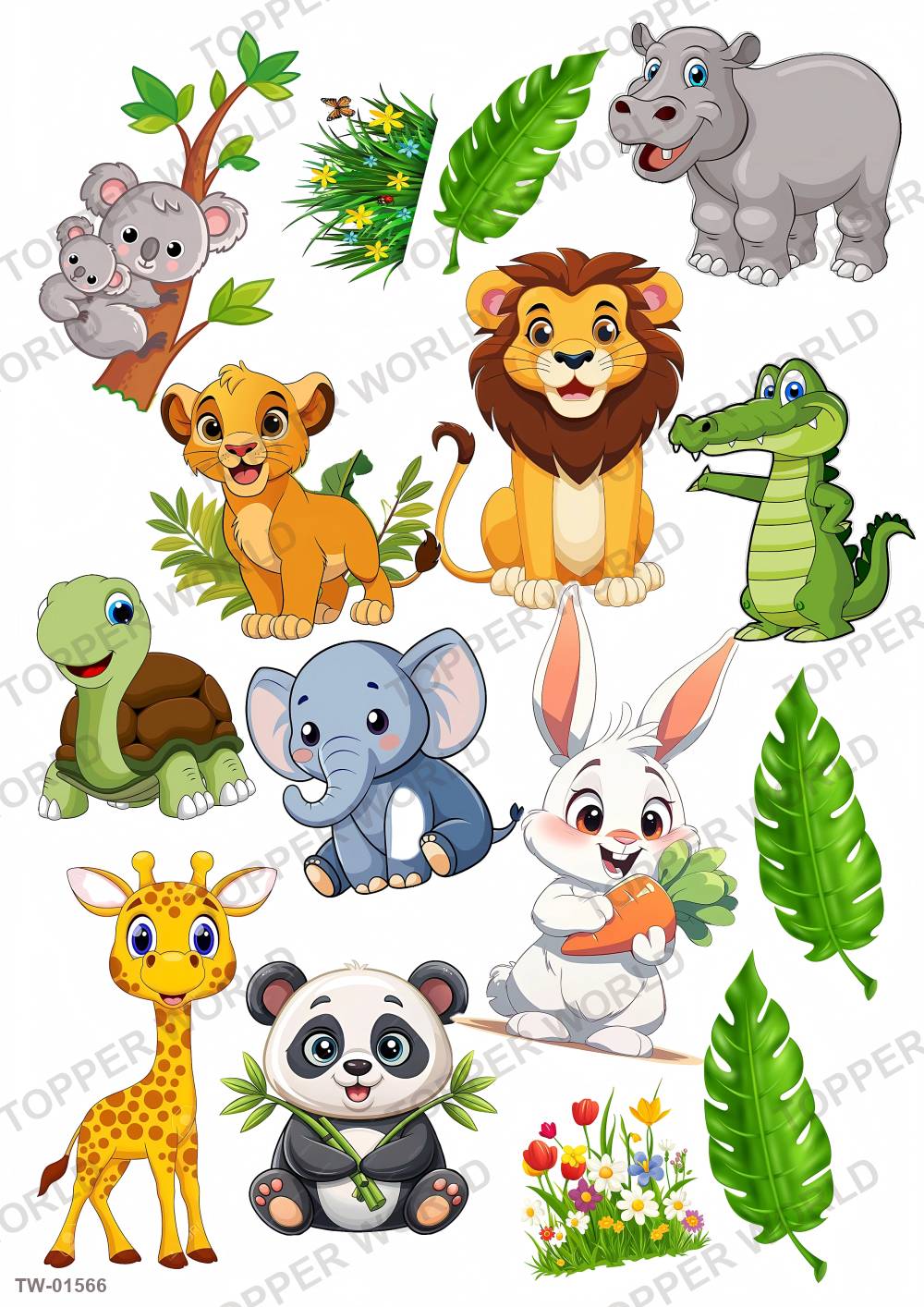 Animals Topper Sheet 80 – A4 topper sheet