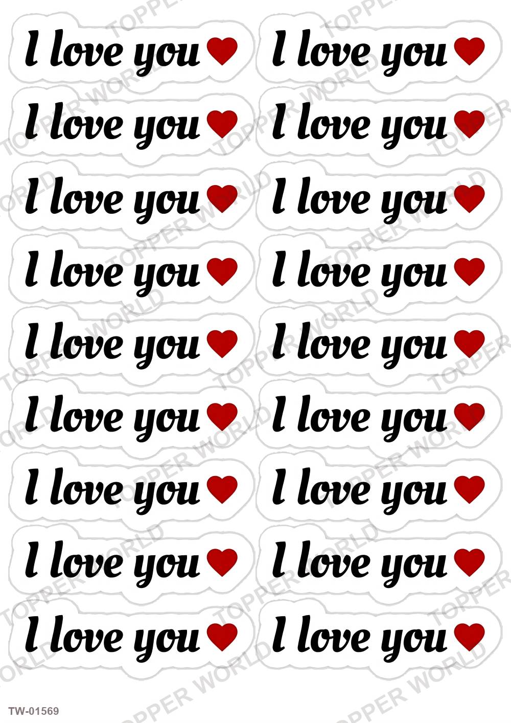 Love Topper Sheet 81 – A4 topper sheet