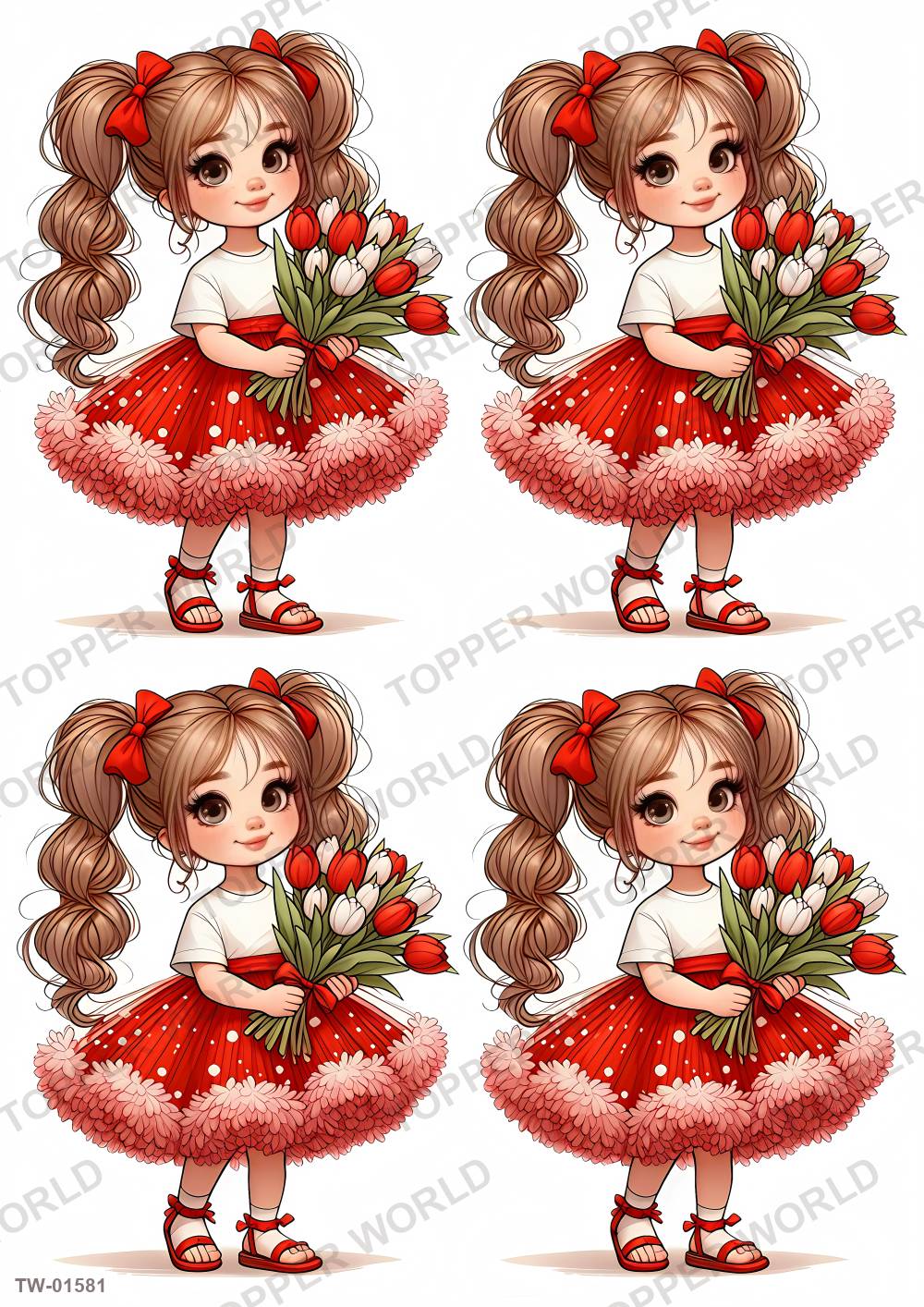 Little Girl Topper Sheet 81 – A4 topper sheet
