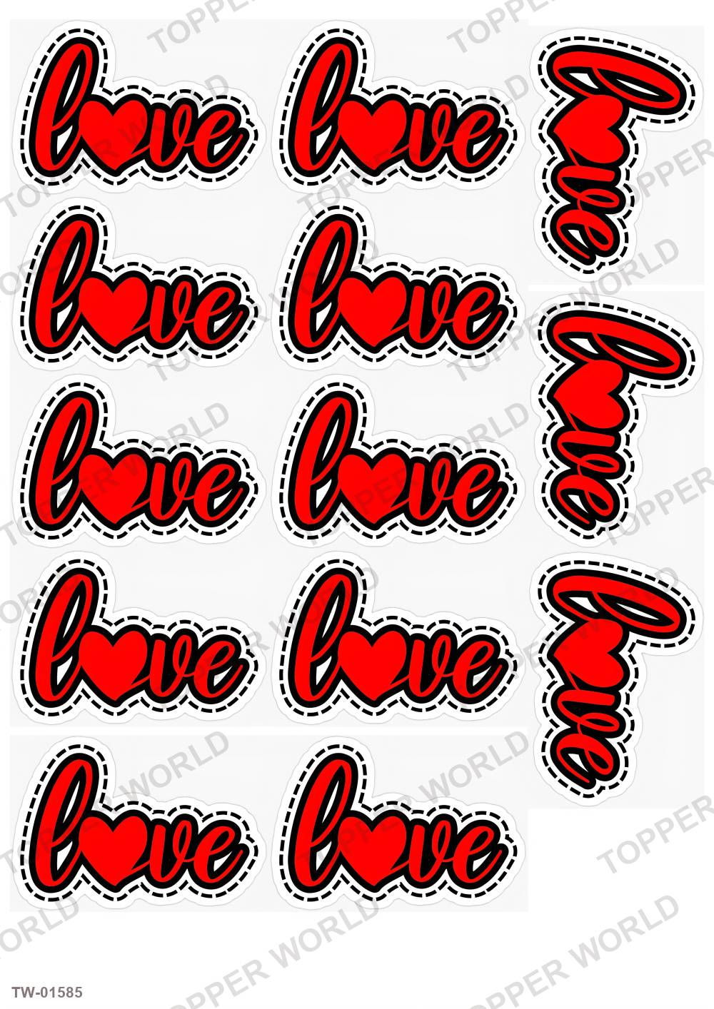Love Topper Sheet 83 – A4 topper sheet