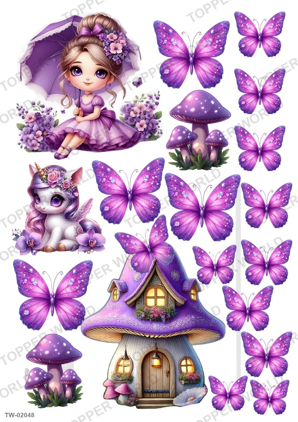 Butterfly Topper Sheet 143 – A4 topper sheet