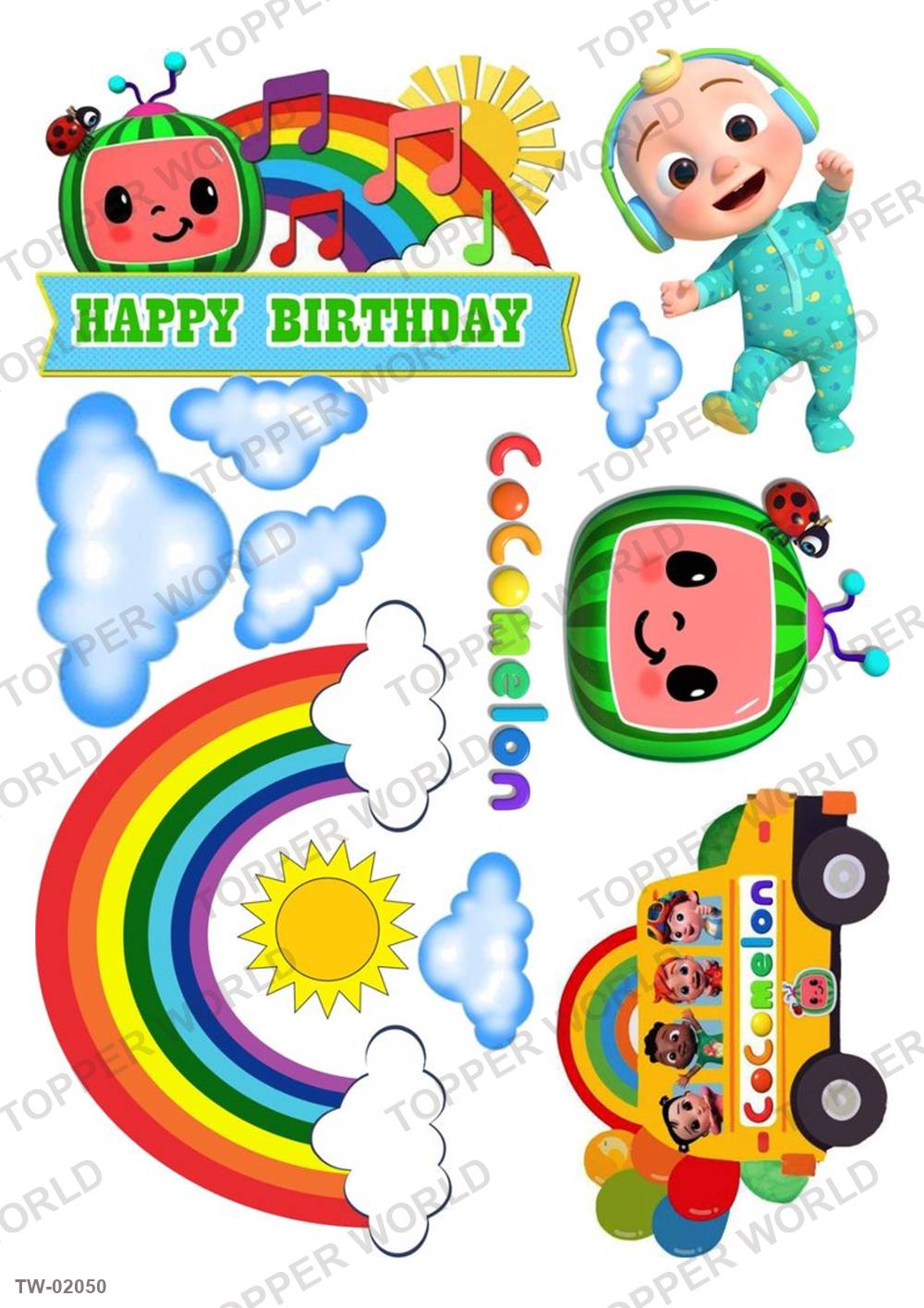 Cocomelon Topper Sheet 25 – A4 topper sheet