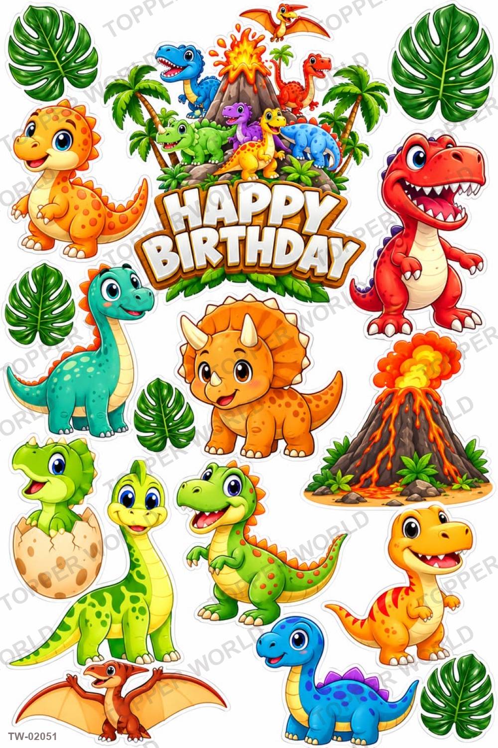 Dinosaur Topper Sheet 01 – A4 topper sheet