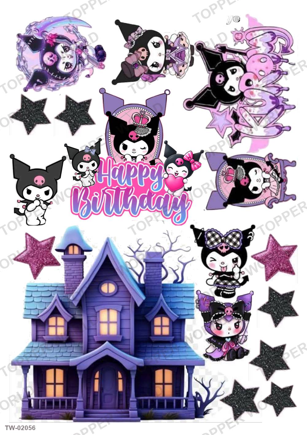 Kuromi Topper Sheet 01 – A4 topper sheet