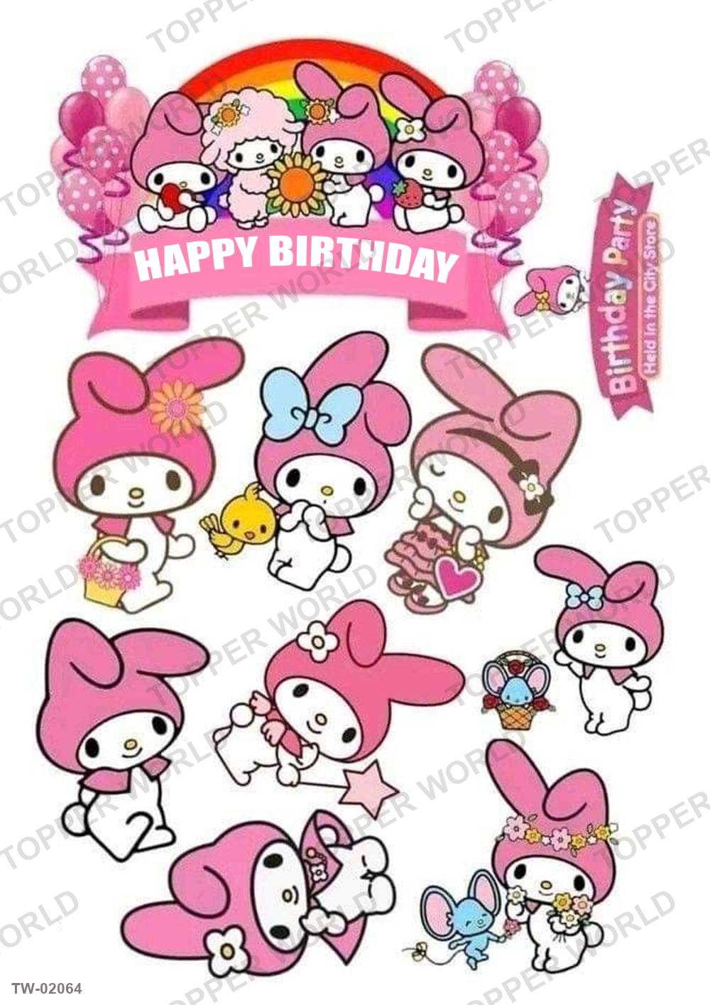 My Melody Topper Sheet 01 – A4 topper sheet