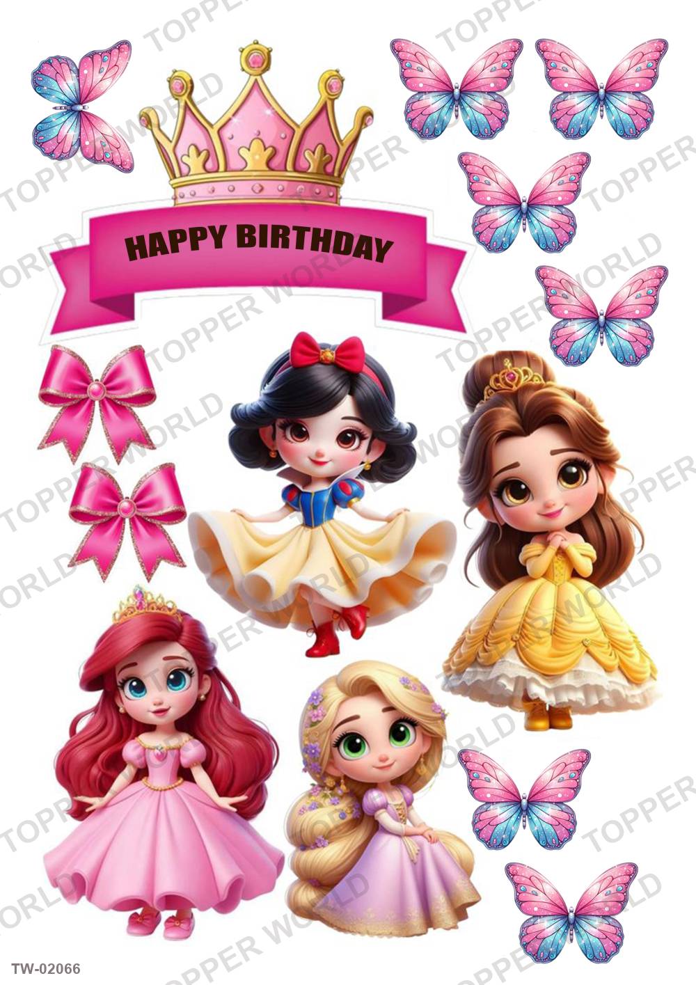 Princess Topper Sheet 01 – A4 topper sheet
