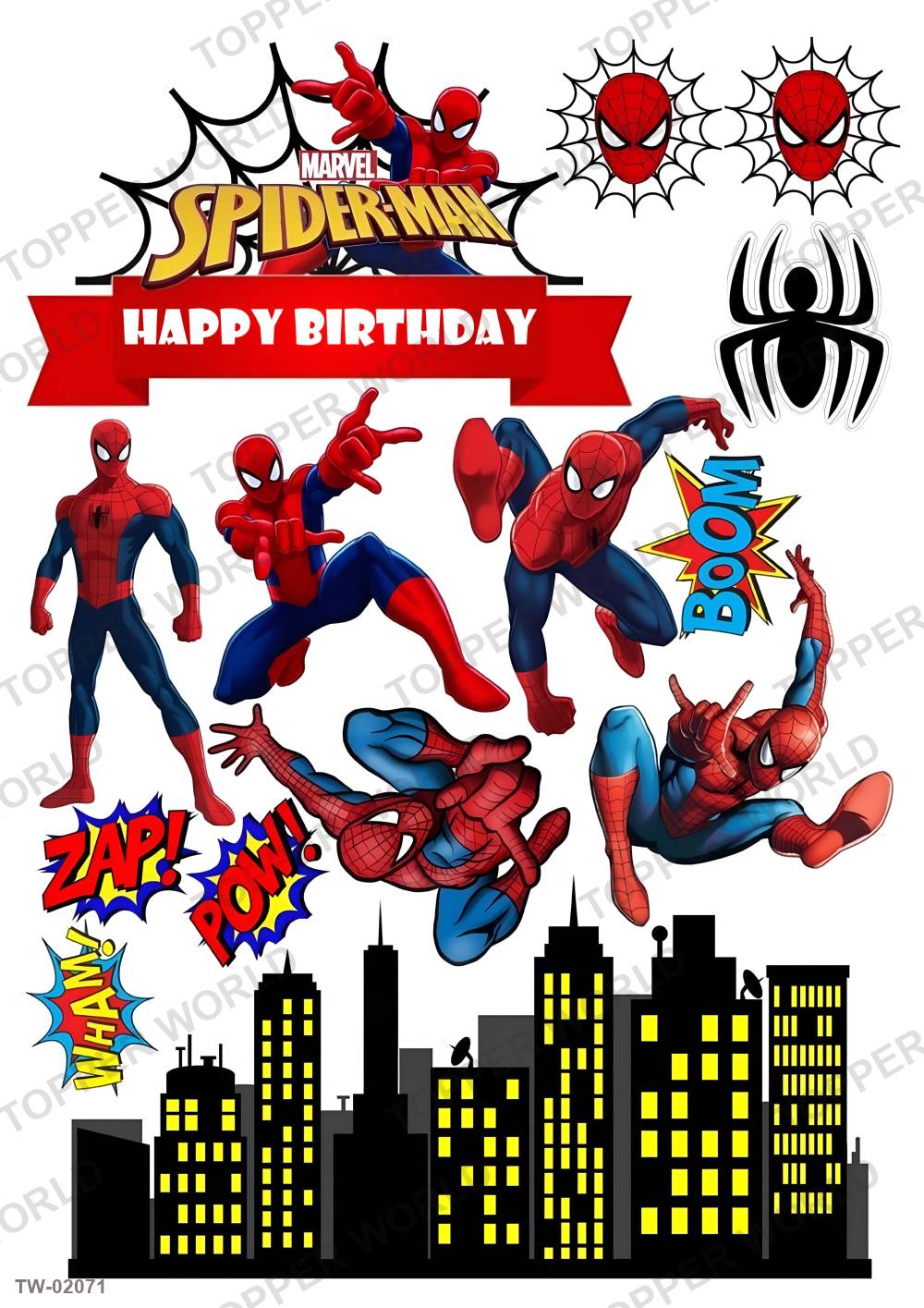 Spiderman Topper Sheet 71 – A4 topper sheet