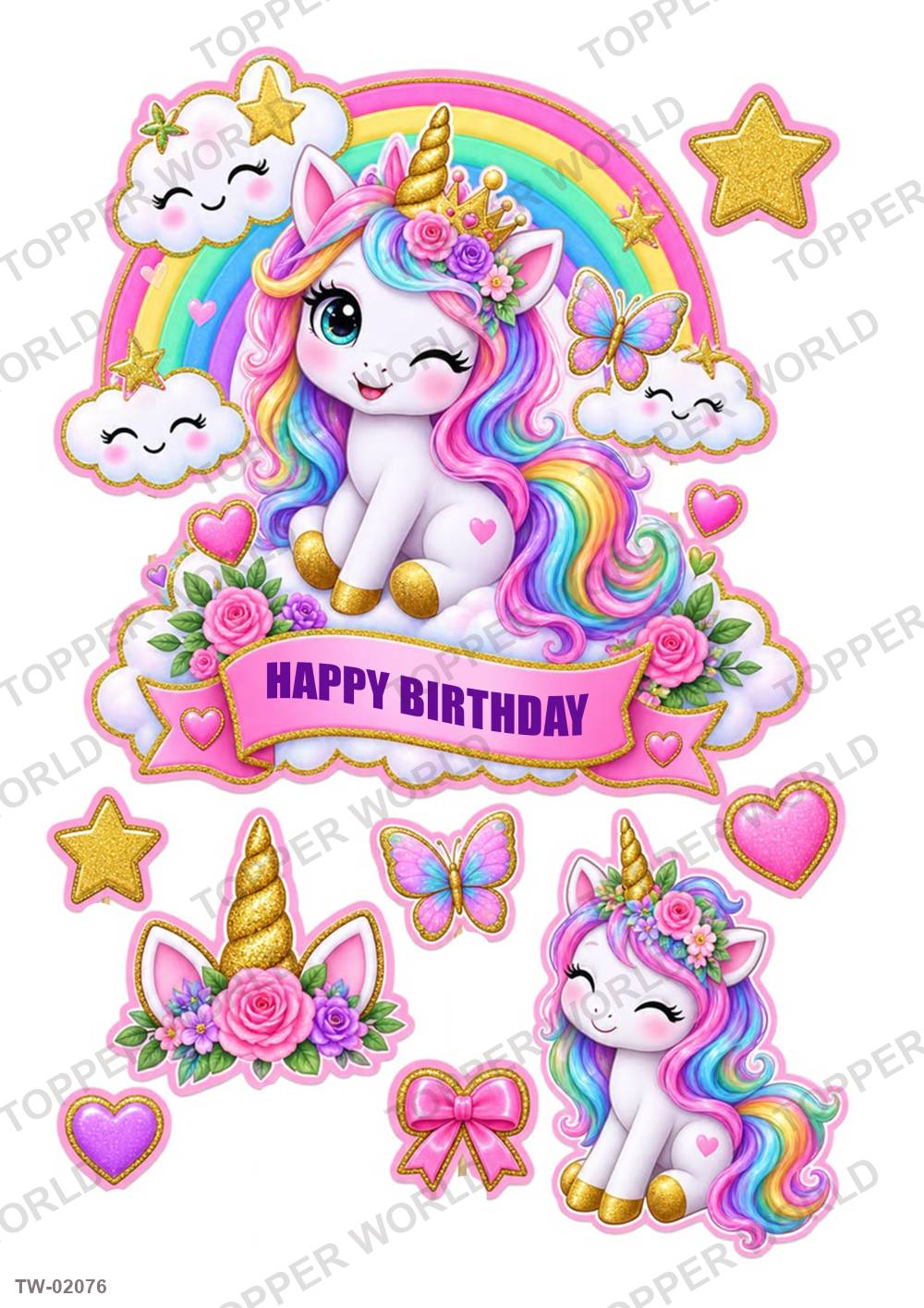 Unicorn Topper Sheet 39 – A4 topper sheet