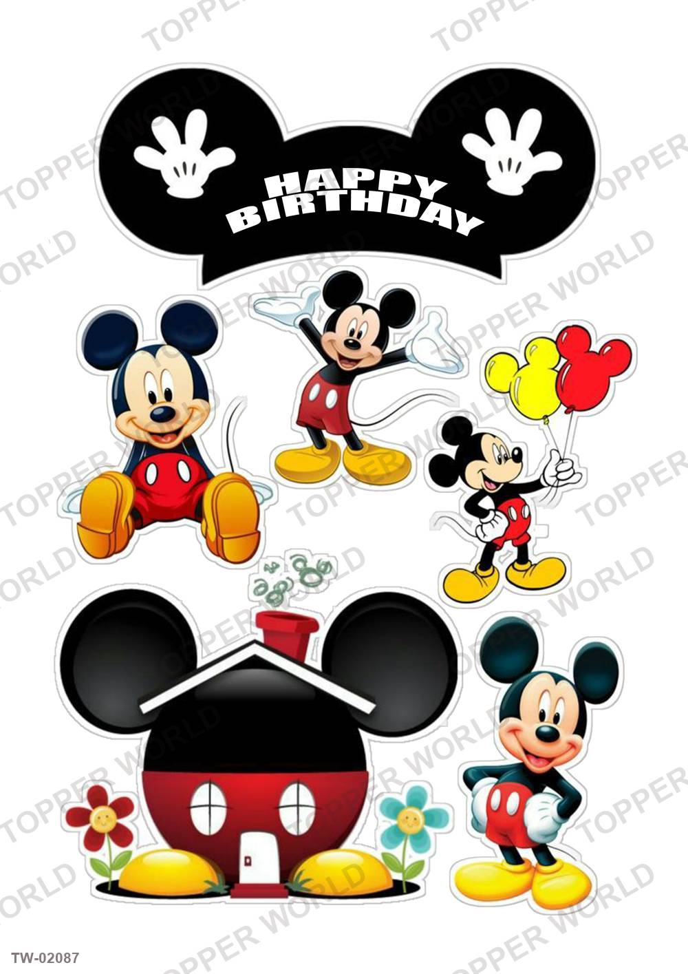 Mickey Mouse Topper Sheet 66 – A4 topper sheet